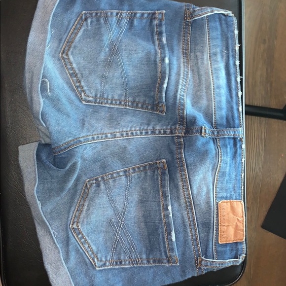 aero pastel distressed blue jean shorts - Picture 4 of 4